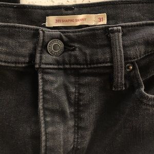 Levis 311 Black Denim Shaping Skinny Jeans